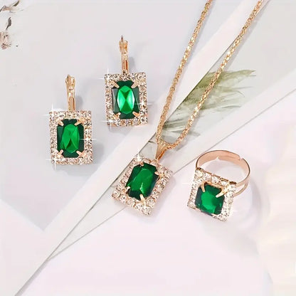 Sylvara Greenveil Parure de bijoux | Or blanc