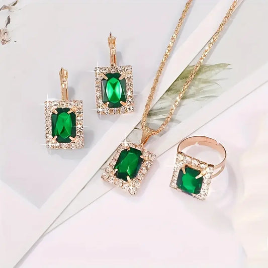 Sylvara Greenveil Parure de bijoux | Or blanc