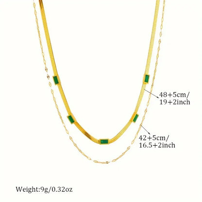 Sorella Gem Collier rétro double rang | Doré
