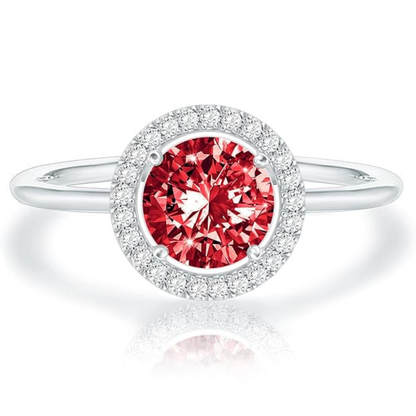 Crimson Glow Promise Ruby Bague | Or blanc