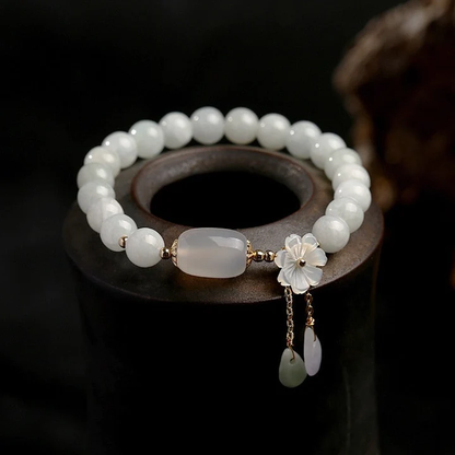Bracelet Aigue-Marine avec Perles