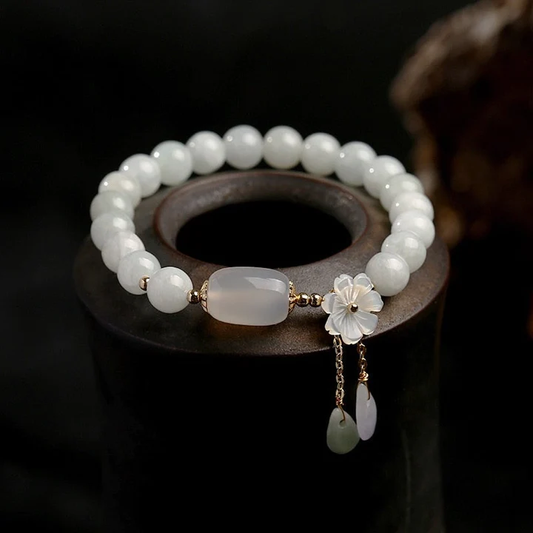 Bracelet Aigue-Marine avec Perles
