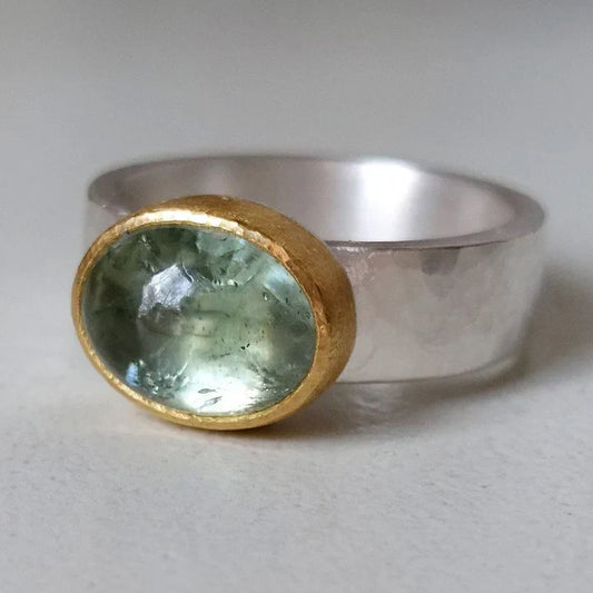 Bague Émeraude Douce™ – Élégance Vintage