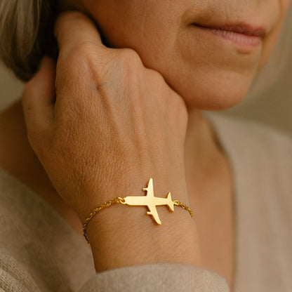 Bracelet Doré Avion