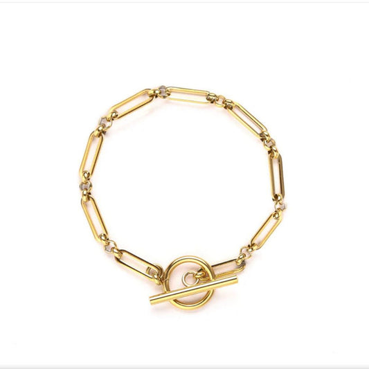 Bracelet à Maillons Fermoir T