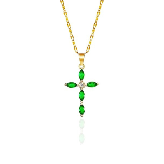 Emerald Cross Collier | Doré